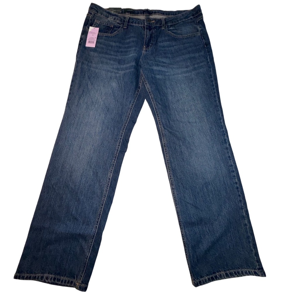 Wild Fable Women's Mid Rise Straight Leg EasyRigid Jeans Dark Wash Size 14